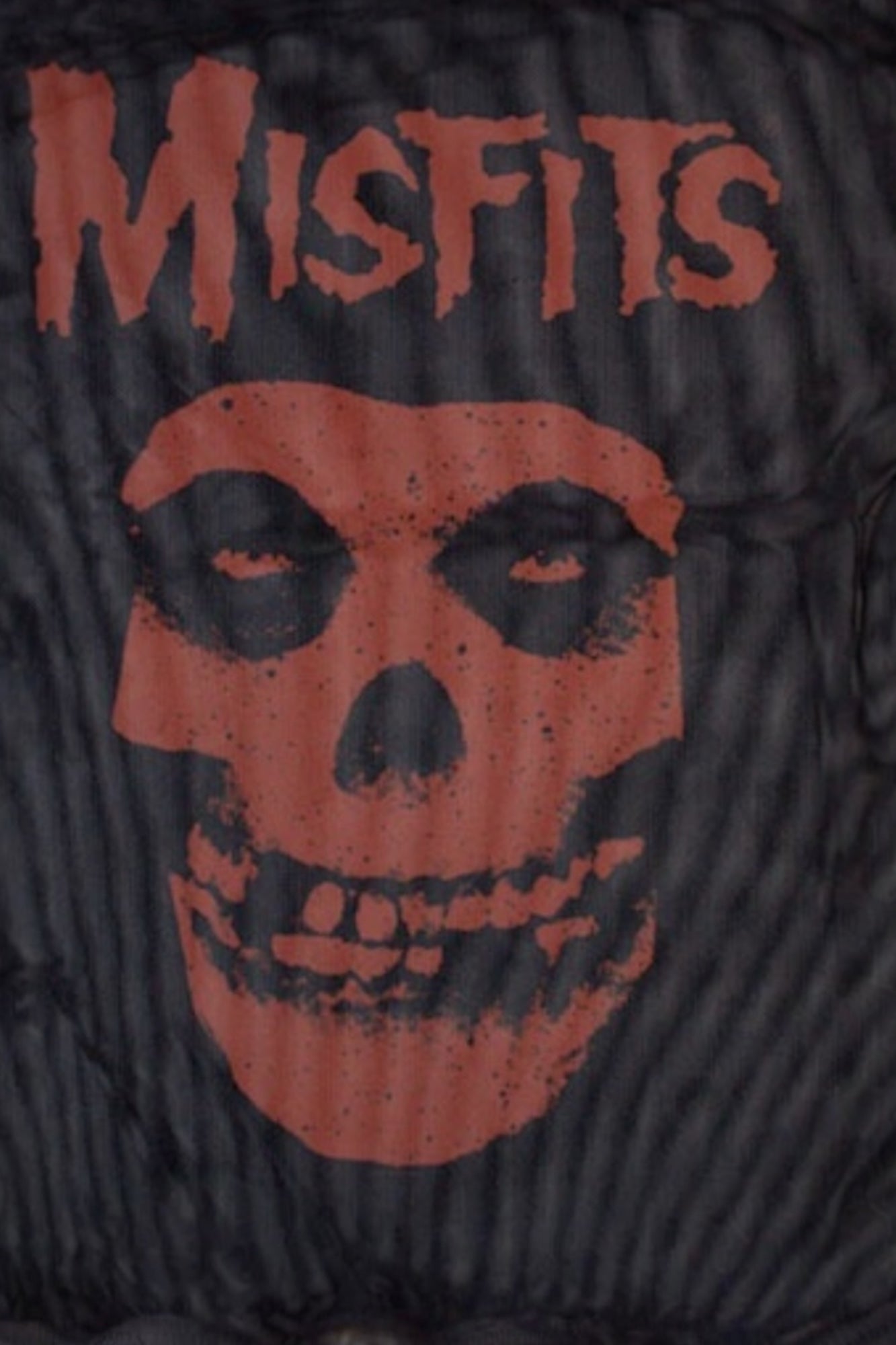 The Misfits CLASSIC FIEND SKULL Orange Print Mesh Cropped Top