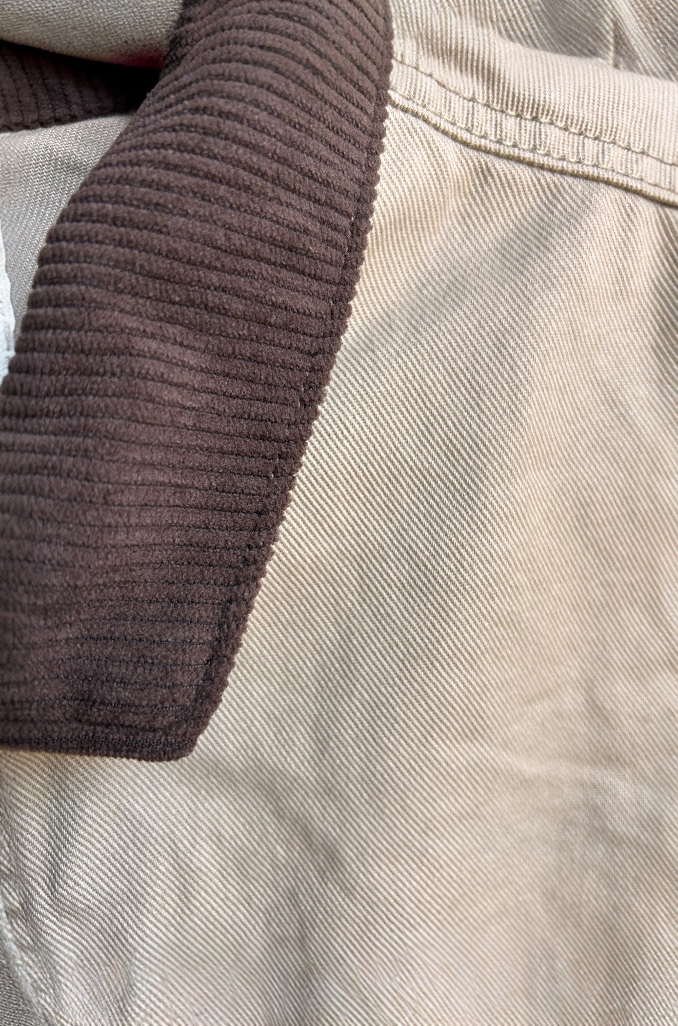 Terri Contrast Corduroy Collar Lightweight Work Jacket