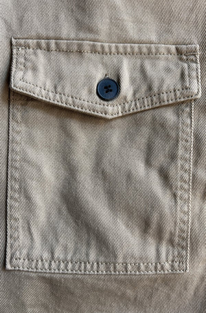 Terri Contrast Corduroy Collar Lightweight Work Jacket