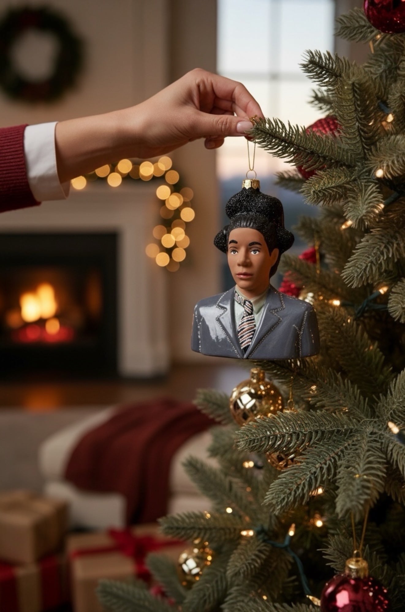 Jean Michel Basquiat Glass Ornament