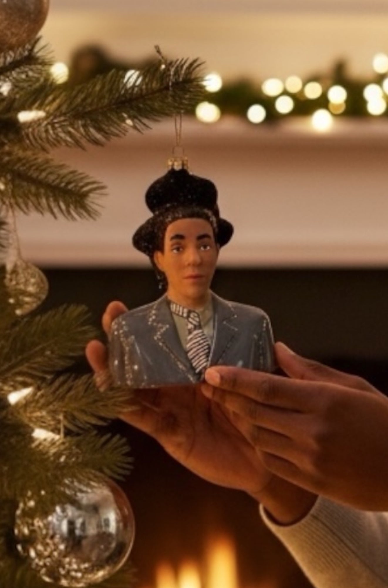 Jean Michel Basquiat Glass Ornament