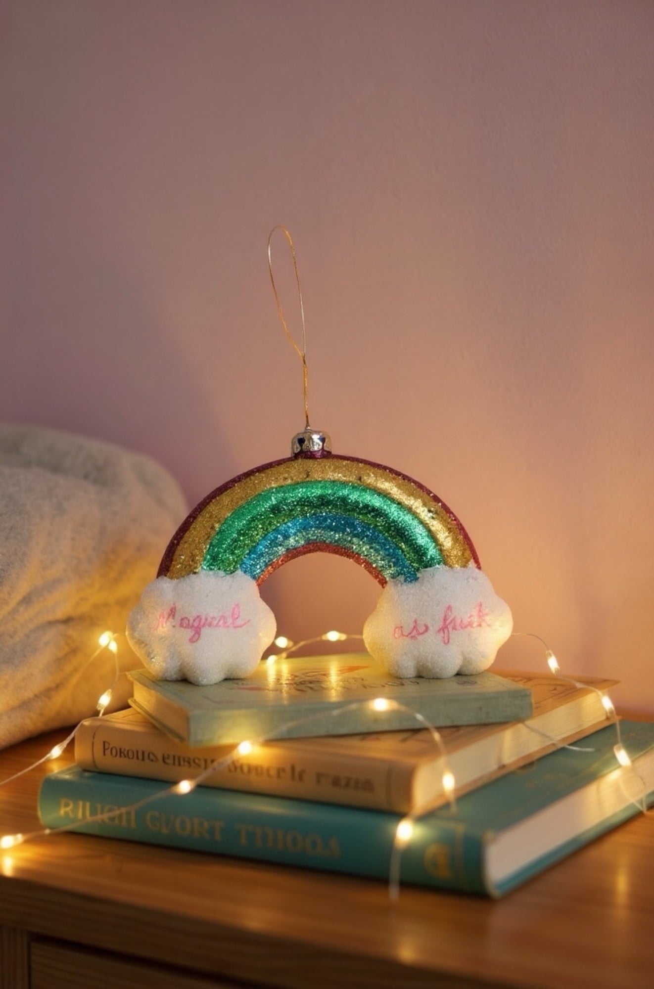 LGBTQ+ Magical As F**K Glitters Rainbow Glass Ornament
