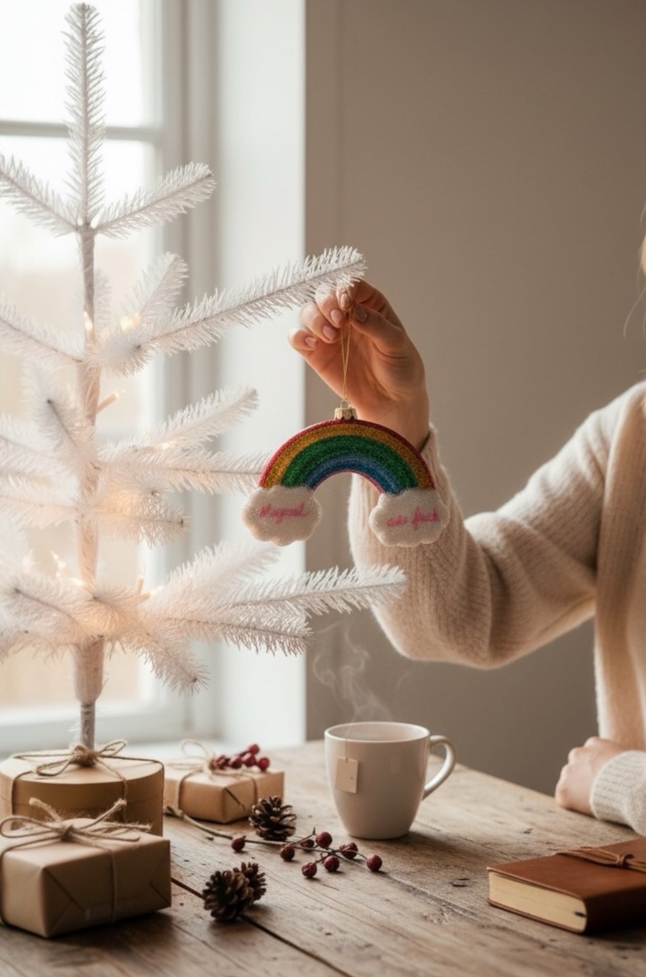 LGBTQ+ Magical As F**K Glitters Rainbow Glass Ornament