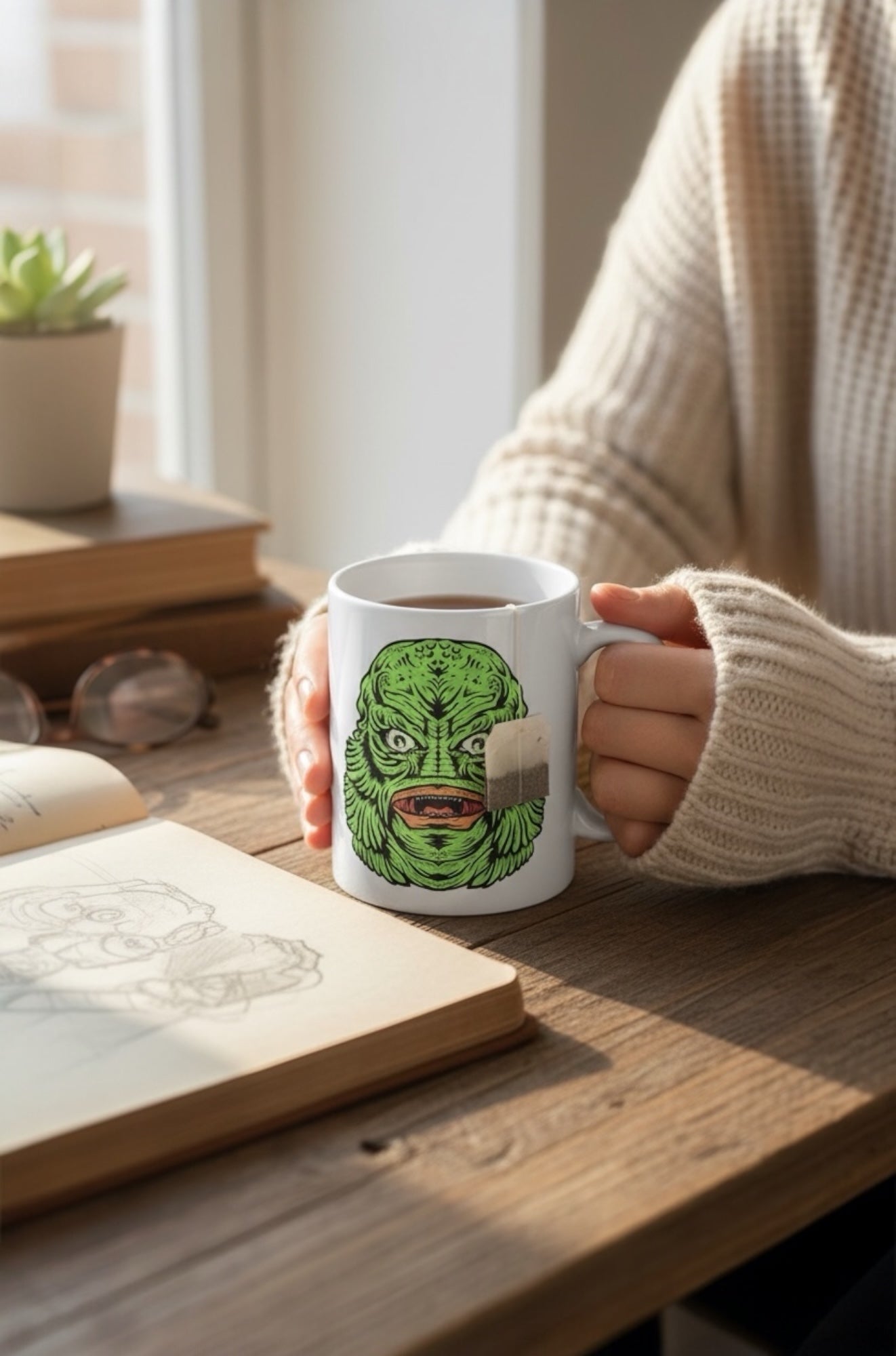 Creature Print Ceramic Mug