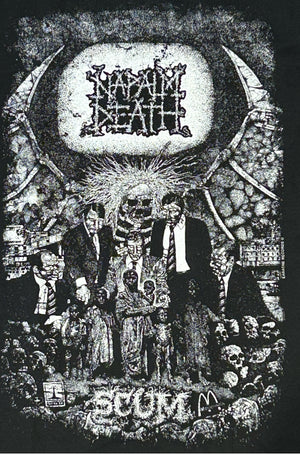ミュージシャン NAPALM DEATH vintage S.O.B GISM Napalm Death Scum Vintage Graphic Tee | Official Licensed Band