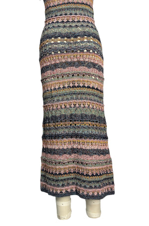 zara maxi dresses Pre-Loved Zara Multicolor Knit Maxi Dress