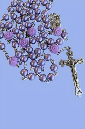 Pearl Cross Rosary