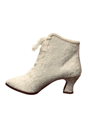 Fabulicious VICTORIAN-30 Lace Ankle Bootie