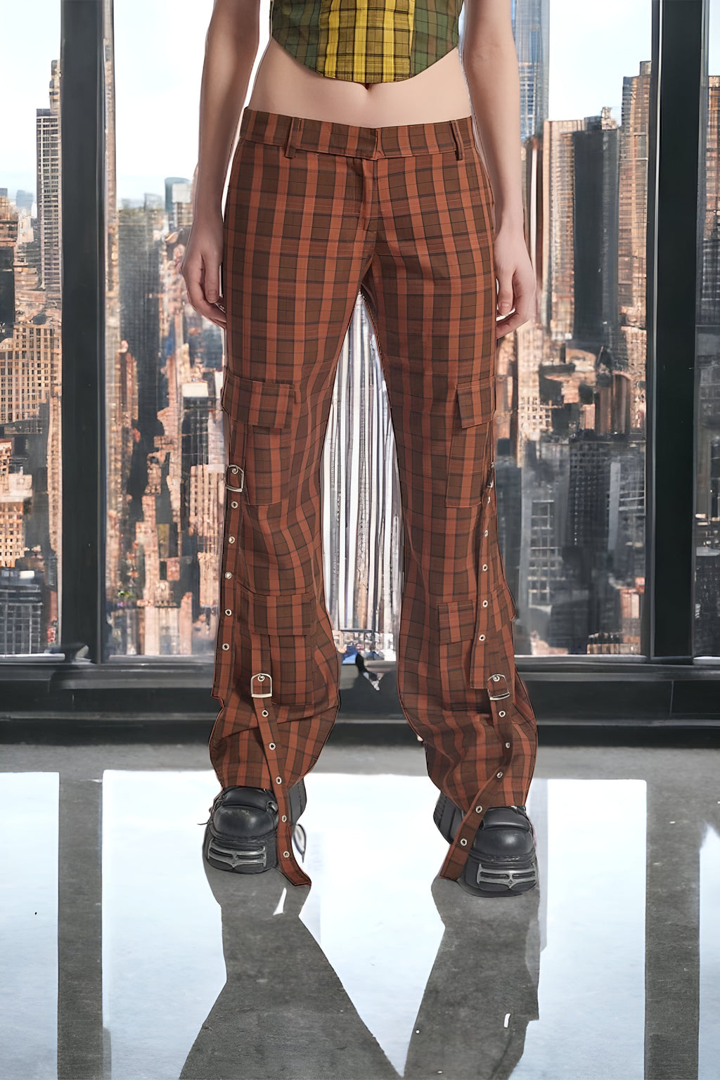 The Ragged Priest - Blake Check Flare Trouser