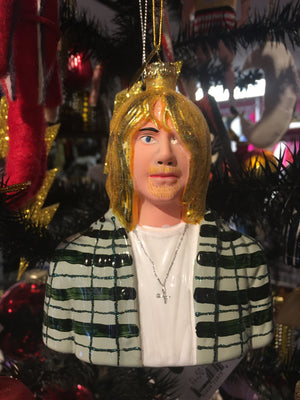 Kurt Cobain Glass Ornament
