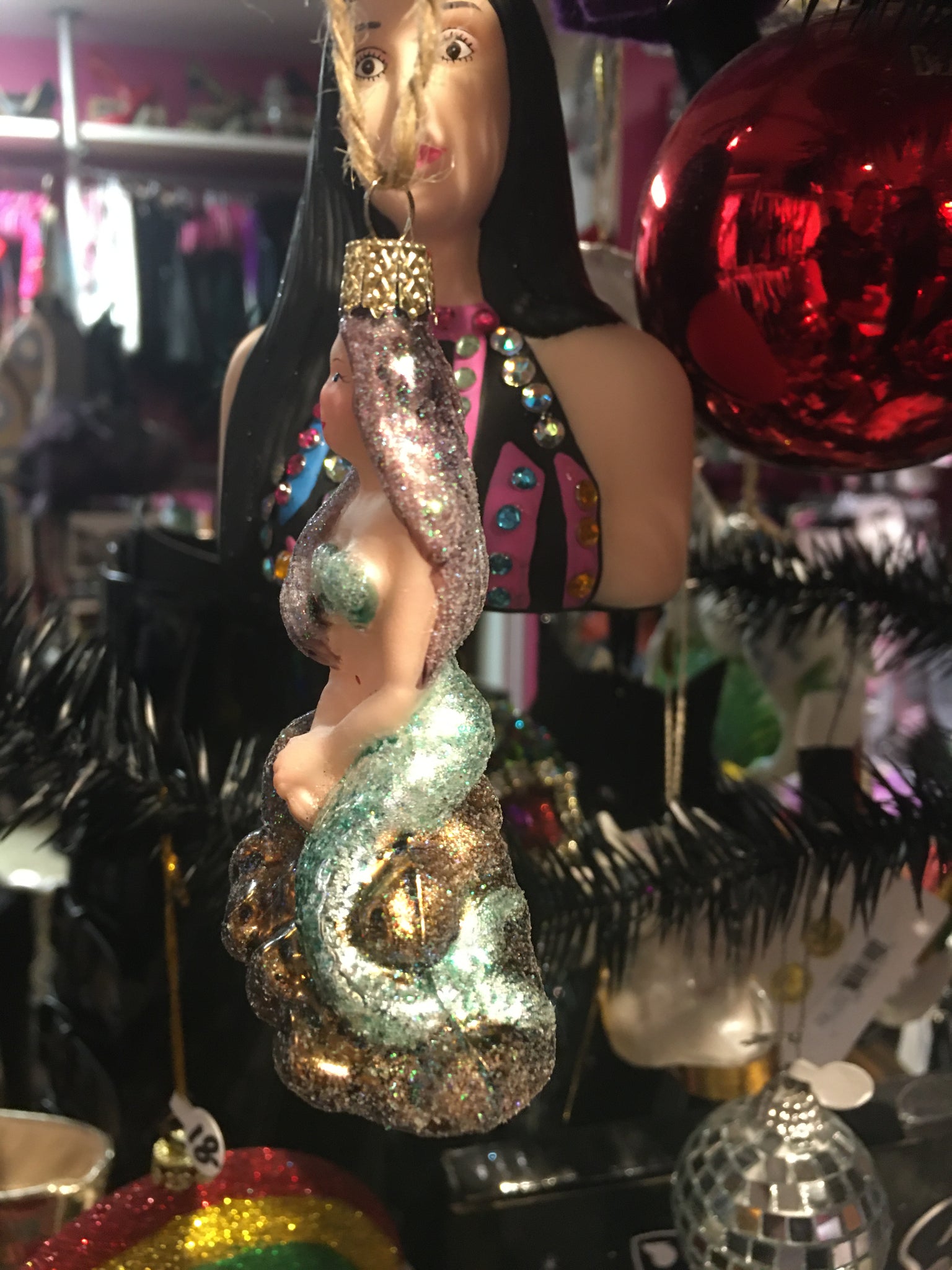 Mermaid Glass Ornament