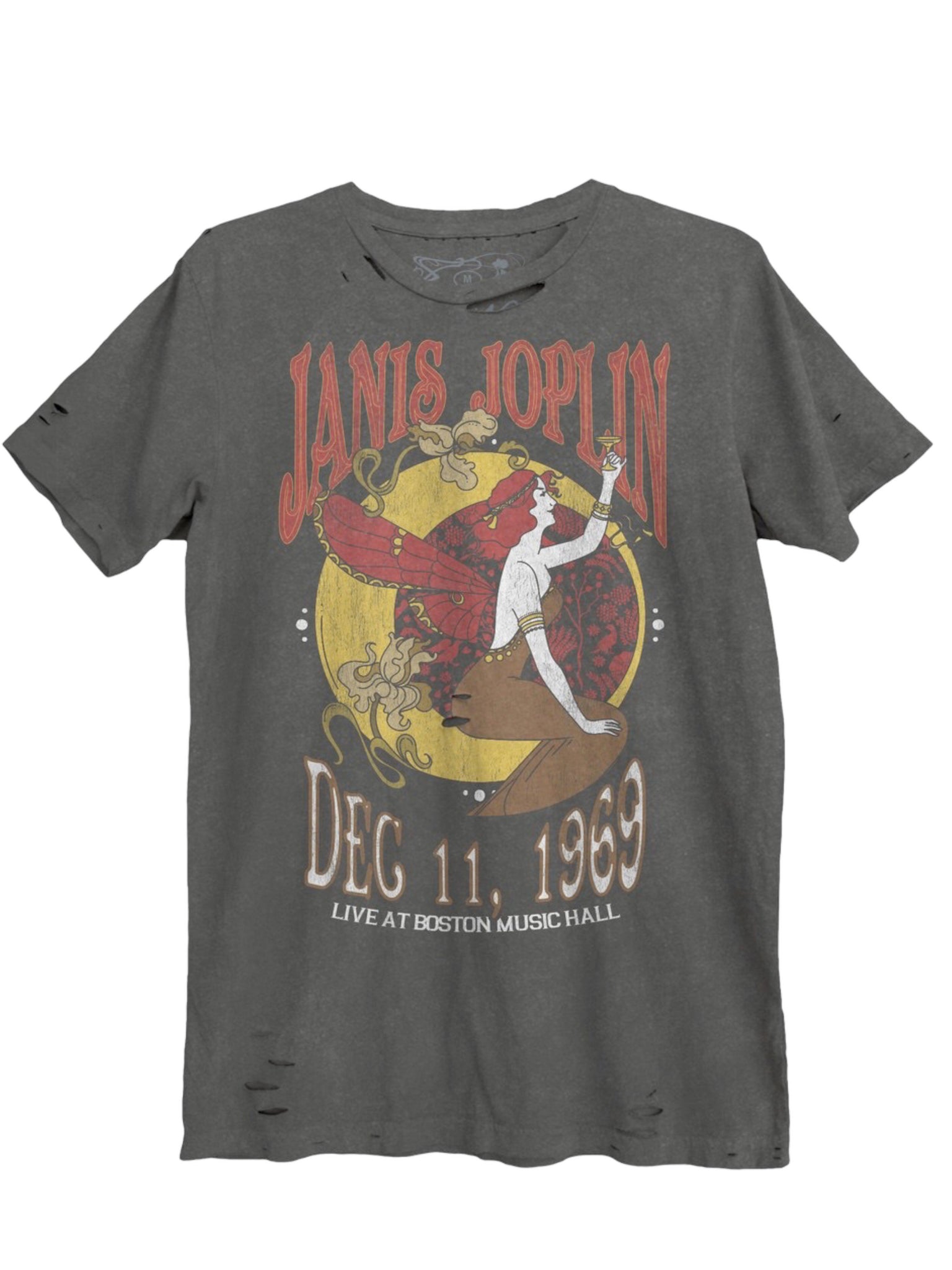 JANIS JOPLIN - Nouveau Boston Music Hall Destroyed Unisex Tee