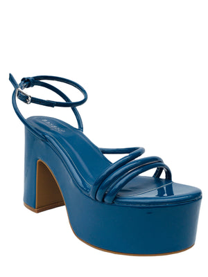 Lily Tubular Straps Platform Patent Leather Sandals