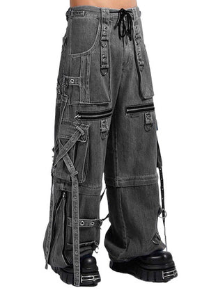 Tripp NYC - Vintage Washed Black Denim X-Strap Pant