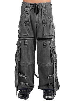 Tripp NYC - Vintage Washed Black Denim X-Strap Pant