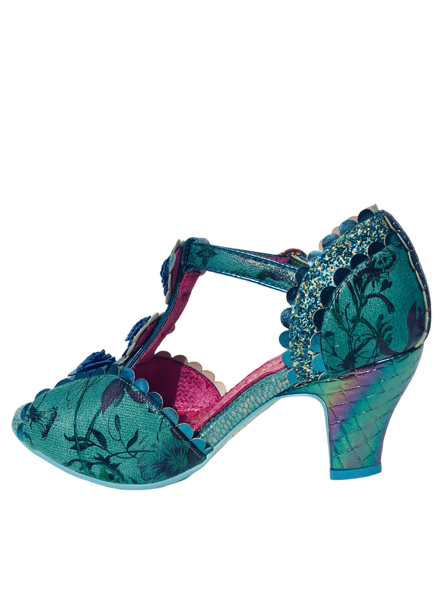 Buy Beautiful Irregular Choice Vintage Style Turquoise & Gold Double Toe  Shoes, Size 38/UK 5 Online in India 