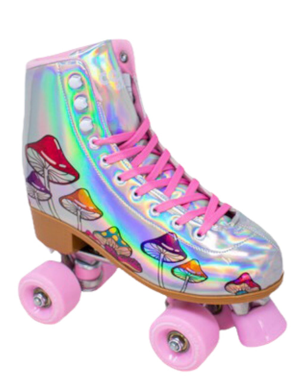Mood Iridescent Mushroom Print Roller Skate Shoes