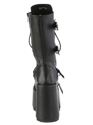 Demonia Cult - Camel-115 Corset Lace-Up Mid-Calf Boots